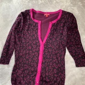 Medina Leopard print cardigan sweater extra small
